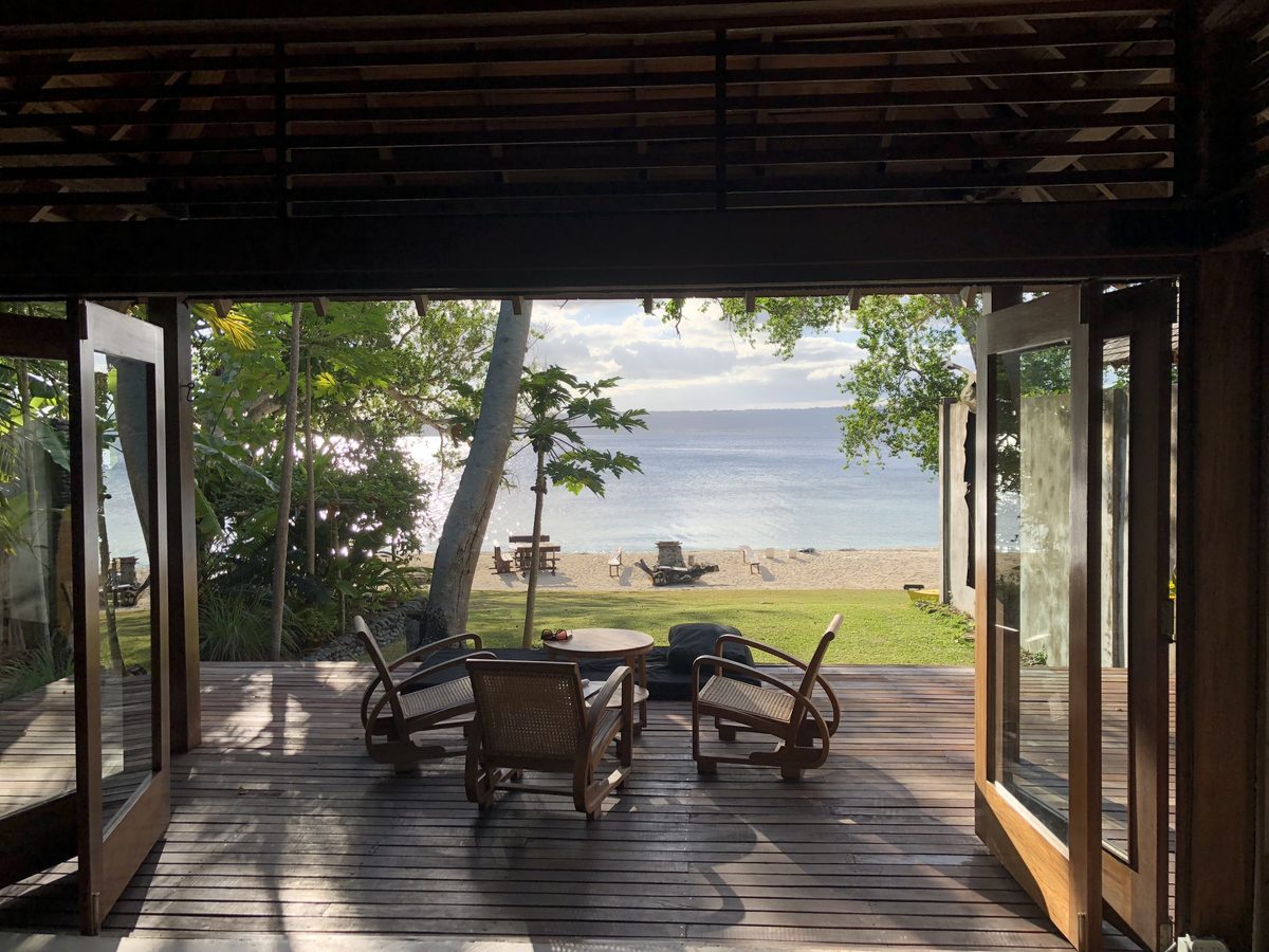 The Art House deck to ocean